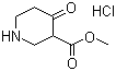 Methyl 4-oxo-3-piperidinecarboxylate hydrochloride molecular structure (CAS 56026-52-9)