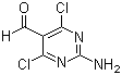 2-氨基-4,6-二氯嘧啶-5-甲醛分子结构 (CAS 5604-46-6)