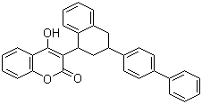 structure of CAS# 56073-07-5, Difenacoum;3-(3-Biphenyl-4-yl-1,2,3,4-tetrahydro-1-naphthyl)-4-hydroxycoumarin; 3-(3-Biphenyl-4-yl-1,2,3,4-tetrahydro-1-naphthyl)-4-hydroxy-2H-1-benzopyran-2-one
