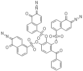 2,3,4-Trihydroxybenzophenone tris(1,2-naphthoquinone-2-diazide-5-sulfonate) molecular structure (CAS 5610-94-6)