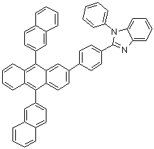 2-(4-(9,10-Di(naphthalen-2-yl)anthracen-2-yl)phenyl)-1-phenyl-1H-benzo[d]imidazole molecular structure (CAS 561064-11-7)
