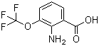 2-Amino-3-(trifluoromethoxy)benzoic acid molecular structure (CAS 561304-41-4)