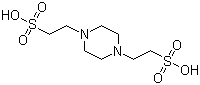 structure of CAS# 5625-37-6, PIPES;1,4-Piperazinebis(ethanesulfonic acid); Piperazine-1,4-bis(2-ethanesulfonic acid); Piperazine-N,N'-bis(2-ethanesulfonic acid)