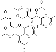 4-O-(2,3,4,6-四-O-乙酰基-alpha-D-吡喃葡萄糖基)-D-葡萄糖 2,3,6-三乙酸酯分子结构 (CAS 56285-96-2)