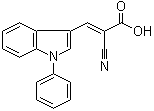 结构式 CAS# 56396-35-1, UK 5099; 2-氰基-3-(1-苯基-1H-吲哚-3-基)-2-丙烯酸