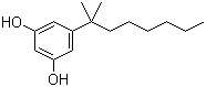 structure of CAS# 56469-10-4, 5-(1,1-Dimethylheptyl)benzene-1,3-diol;5-(1,1-Dimethylheptyl)resorcinol