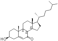 7-氧代胆固醇分子结构 (CAS 566-28-9)