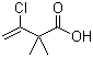 结构式 CAS# 56663-75-3, 2,2-二甲基-3-氯-3-丁烯酸
