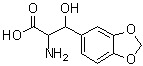 2-Amino-3-(2H-1,3-benzodioxol-5-yl)-3-hydroxypropanoic acid molecular structure (CAS 56672-56-1)