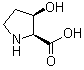 顺式-3-羟基-L-脯氨酸分子结构 (CAS 567-35-1)