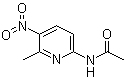 N-(6-甲基-5-硝基-2-吡啶基)乙酰胺分子结构 (CAS 5671-68-1)