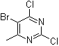 structure of CAS# 56745-01-8, 5-Bromo-6-methyl-2,4-dichloropyrimidine;5-Bromo-2,4-dichloro-6-methylpyrimidine