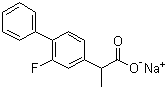 Sodium 2-fluoro-alpha-methyl[1,1'-biphenyl]-4-acetate molecular structure (CAS 56767-76-1)