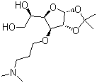 structure of CAS# 56824-20-5, Amiprilose;3-O-[3-(Dimethylamino)propyl]-1,2-O-(1-methylethylidene)-alpha-D-glucofuranose