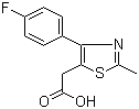 4-(4-Fluorophenyl)-2-methyl-5-thiazoleacetic acid molecular structure (CAS 568543-71-5)