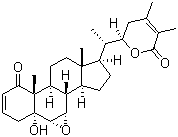structure of CAS# 56973-41-2, Withanolide B;Lycium substance B; (5a,6a,7a,22R)-6,7-Epoxy-5,22-dihydroxy-1-oxoergosta-2,24-dien-26-oic acid d-lactone