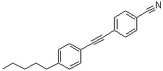 4-[(4-戊基苯基)乙炔基]苯甲腈分子结构 (CAS 56982-41-3)