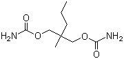 structure of CAS# 57-53-4, Meprobamate;2-Methyl-2-propylpropane-1,3-diol dicarbamate; [2-(Carbamoyloxymethyl)-2-methylpentyl] carbamate