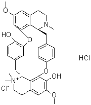 structure of CAS# 57-94-3, Tubocurarine hydrochloride;Amelizol; Amerizol; Curarin HAF; D-Tubocurarine; Delacurarine; Dextrotubocurarine chloride; Intocostrine T; Introcostrin; Tubadil; Tubarine; Tubocurarine; Tubocurarine chloride; Tubocurarine hydrochloride; d-(+)-Tubocurarine chloride; d-Paracurarine chloride; d-Tubocurarine; d-Tubocurarine chloride; d-Tubocurarine dichloride; d-Tubocurarine hydrochloride