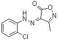 structure of CAS# 5707-69-7, Hydrazolon;4-o-Chlorophenylhydrazono-3-methyl-5-isoxazolone; Drazoxolon; Hydrazolon; JF 1633; JF 2067; JF 800; Mil-Col (pesticide); Milcol; PP 781; R 22395