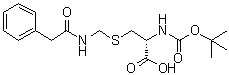 N-[叔丁氧羰基]-S-[[(苯基乙酰基)氨基]甲基]-L-半胱氨酸分子结构 (CAS 57084-73-8)