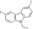 3,6-二碘-9-乙基咔唑分子结构 (CAS 57103-07-8)