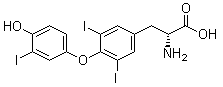 O-(4-Hydroxy-3-iodophenyl)-3,5-diiodo-D-tyrosine molecular structure (CAS 5714-08-9)