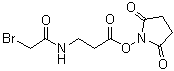 琥珀酰亚胺基 3-(溴乙酰氨基)丙酸酯分子结构 (CAS 57159-62-3)