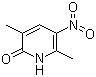 structure of CAS# 57179-69-8, 3,6-Dimethyl-5-nitro-2(1H)-pyridinone;3,6-Dimethyl-5-nitropyridin-2-ol; 6-Hydroxy-3-nitro-2,5-lutidine
