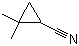 structure of CAS# 5722-11-2, 2,2-Dimethylcyclopropyl cyanide
