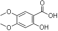 structure of CAS# 5722-93-0, 2-Hydroxy-4,5-dimethoxybenzoic acid;4,5-Dimethoxysalicylic acid