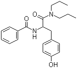 结构式 CAS# 57227-09-5, N-苯甲酰基-DL-酪氨酰二正丙胺; N-苯甲酰基-N',N'-二丙基-DL-酪氨酰胺