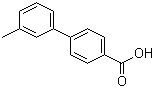 结构式 CAS# 5728-33-6, 3'-甲基联苯-4-甲酸