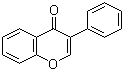 structure of CAS# 574-12-9, Isoflavone;3-Phenylchromen-4-one; 3-Phenyl-4H-1-benzopyran-4-one