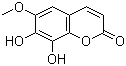 structure of CAS# 574-84-5, Fraxetin;7,8-Dihydroxy-6-methoxycoumarin; 7,8-Dihydroxy-6-methoxy-2-benzopyrone