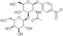 4-Nitrophenyl 2-(acetylamino)-2-deoxy-3-O-beta-D-galactopyranosyl-beta-D-glucopyranoside molecular structure (CAS 57467-13-7)