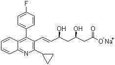 Pitavastatin sodium molecular structure (CAS 574705-92-3)