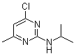 structure of CAS# 5748-34-5, 4-Chloro-2-(isopropylamino)-6-methylpyrimidine;4-Chloro-6-methyl-N-(1-methylethyl)-2-pyrimidinamine