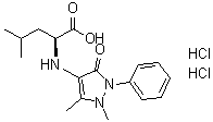 L-亮氨酸-4-安替比林酰胺二盐酸盐分子结构 (CAS 57533-05-8)