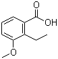 结构式 CAS# 57598-51-3, 2-乙基-3-甲氧基苯甲酸; 3-甲氧基-2-乙基苯甲酸