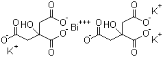 Bismuth tripotassium dicitrate molecular structure (CAS 57644-54-9)