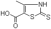 2,3-Dihydro-4-methyl-2-thioxo-5-thiazolecarboxylic acid molecular structure (CAS 57658-34-1)