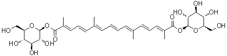藏红花酸二葡糖基酯分子结构 (CAS 57710-64-2)