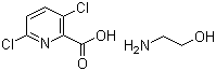 structure of CAS# 57754-85-5, Clopyralid (2-hydroxyethyl)ammonium;3,6-Dichloropyridine-2-carboxylic acid ethanolammonium salt; 3,6-Dichloropyridine-2-carboxylic acid 2-aminoethanol (1:1)