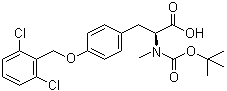 结构式 CAS# 57817-43-3, O-[(2,6-二氯苯基)甲基]-N-[叔丁氧羰基]-N-甲基-L-酪氨酸