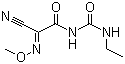 结构式 CAS# 57966-95-7, 霜脲氰; 1-(2-氰基-2-甲氧基亚氨基乙酰基)-3-乙基脲