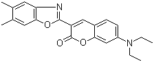 7-(Diethylamino)-3-(5,6-dimethyl-2-benzoxazolyl)-2H-1-benzopyran-2-one molecular structure (CAS 57980-76-4)