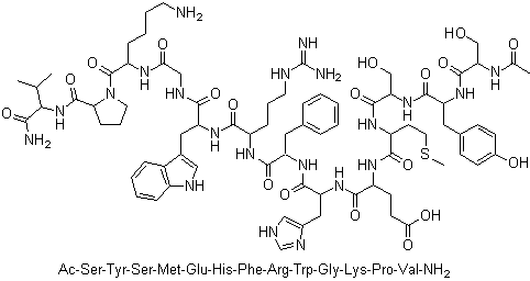 structure of CAS# 581-05-5, alpha-Melanocyte stimulating hormone