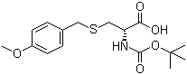 structure of CAS# 58290-35-0, Boc-S-(4-methoxybenzyl)-D-cysteine;Boc-Cys(pMeOBzl)-OH; (R)-2-(Tert-butoxycarbonylamino)-3-(4-methoxybenzylthio)propanoic acid