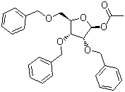 1-O-Acetyl-2,3,5-tri-O-benzyl-D-ribofuranose molecular structure (CAS 58381-23-0)